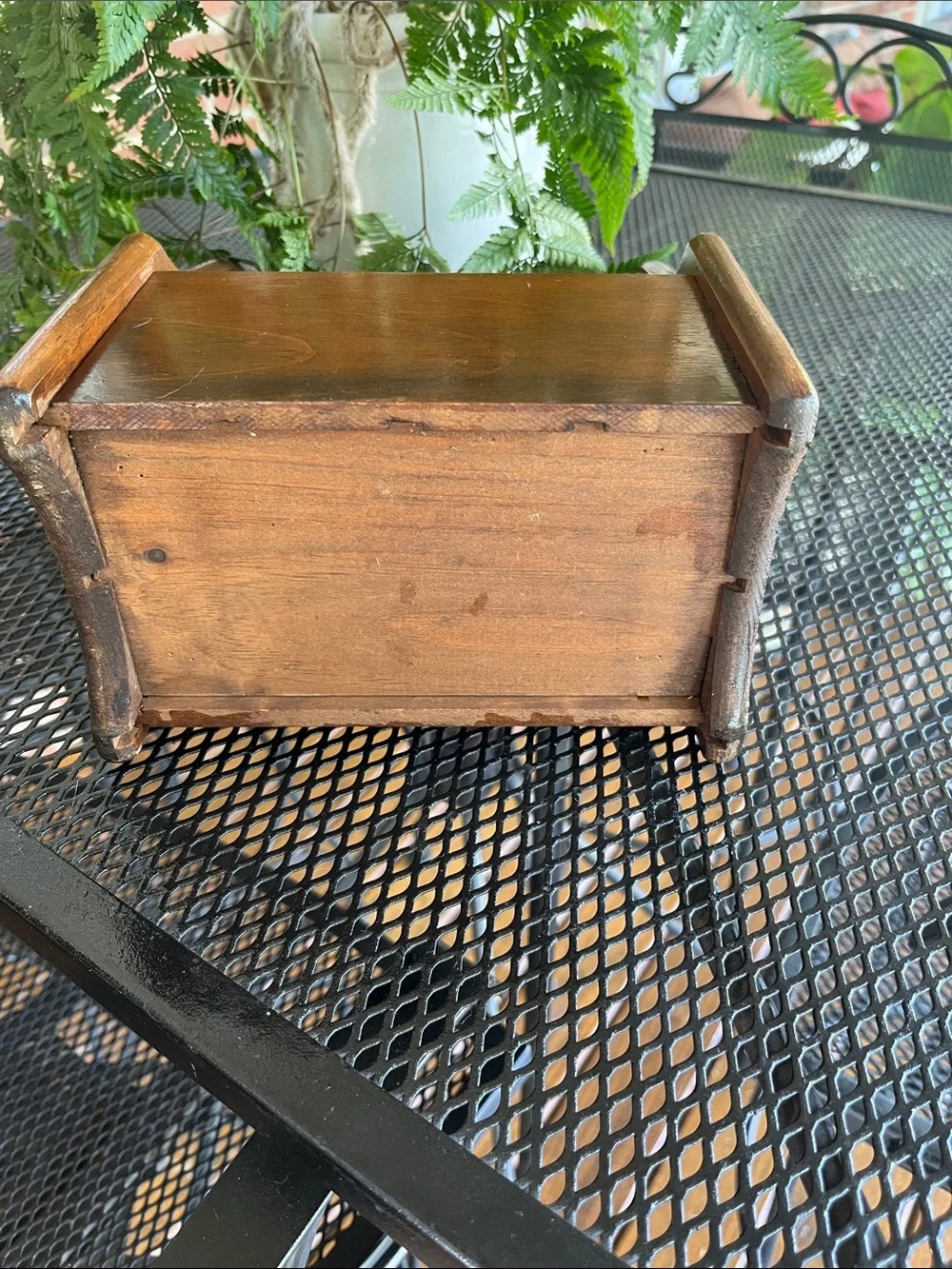 Vintage Cornwall Wood Napkin Holder Utensil Caddy MCM Cottagecore Boho